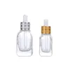 10 ml 20 ml 40 ml tjockt eteriskt oljeglas Droper Bottle Cream Square Droper Bottle and Box Droper Glass Bottle Dobrm