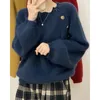 Women's Sweaters 2023 Autumn/Winter Imitation Raccoon Fleece Lazy Knitted Sweater Retro Loose Soft Glutinous Pullover Top