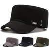 Bollkåpor Militär Cap Cotton Flat Top Cadet Hat Outdoor Sports Baseball Casual Sun Unisex Justerbar armé Taktisk