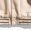 Giacche da uomo bomber uomini lacibili cappotti streetwear da baseball women primavera harajuku patchwork block block varsity beige