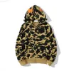 Hommes Designer Sweat à capuche Full Zip Up Shark Sweats à capuche pour femme Veste de camouflage noir Sweat à capuche bleu Sweat à capuche Homme Femme Pull manches Tech Fleece Cardigan 00 07