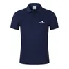 Mens Polos de verão Men camisas de golfe Bordado J Lindeberg Use Casual Casual Manga curta Breatívelhigh Qual de qualidade Polo Tops 230815