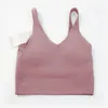 Lu-77 Summer em forma de U sem aço de aço embutido bloco esportivo de peito para mulheres ginástica sem mangas ioga tanque de moda de moda bras