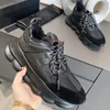 Designer-Schuhe für Männer und Frauen, luxuriöse Kettenreaktion, reflektierende Schuhhöhe, lässige Turnschuhe, Plattform, dreifach, schwarz, weiß, mehrfarbig, Wildleder, italienische Herren-Trainer