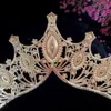 Bruiloft haar sieraden bruids kroon tiara Koreaanse groene tiara's koningin legering trouwjurk haaraccessoires volwassen cadeau sieraden hg0524 230816