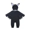 Ocasões especiais Halloween Baby Black Bat Traje Cosplay Romper Jumpsuit infantil meninos Meninas Purim Party Carnival Dress Long Short 230815
