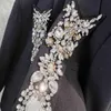 Svarta lyx män bröllop blazer 2 stycken kristall toppade lapel tuxedos smal passform brudgum slitage kväll festjacka skräddarsydd