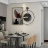 Väggklockor Creative Fashion Living Room Clock Minimalist Style Art Circular Silent Home Restaurant klocka