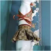 Dog Apparel Sexy Pet Bikini Set Cat Bra Skirt Designer Lace Up Bras Puppy Cats Clothes Drop Delivery Home Garden Supplies Dhkf5