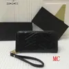 Marmont mais recente carteira portátil longa para mulheres com zíper de zíper de dinheiro para mulheres portador de cartões de cartões de carteira de alta qualidade Hold174e