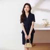 Two Piece Dress Summer Short Sleeve Formal Women Business Suits With Skirt And Tops Professional OL Styles Blazers Office Work Wear Set