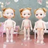 Dolls Cute Face Nude Body BJD Doll 13 Joint 16cm Blue eyes Dimple Little Girl Make Up Toy Girls Gift 230816