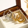 Hoop Earrings INS Style 316 Stainless Steel Chunky For Women Gold/Silver Color Fashion Party Jewelry