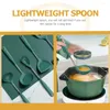 Dinnerware Sets Silicone Spoon Cooking Soup Water Scooping Tool Porridge Ladle Stainless Steel Restaurant Non-Stick Holder
