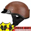 Motorcykelhjälmar BSDDP Retro Half Helmet Men Women Casco Moto Dot Certification Vintage German Scooter Motorcykel