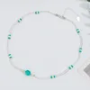 Ketens turquoise stiksel sleutelbeen ketting vrouwelijke minderheidsontwerp etnische stijl natuursteen ketting sieraden