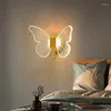 Lampy ścienne Nowoczesne lampy LED Motyl salonu sypialnia sypialnia nocna AC90V-260V ŚWIATŁO ASLE