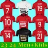 2023 2024 Maglie da calcio Stade Rennais Casa Rennes Maillot de Foot 23 24 Sulemana Bourigeaud Terrier Doku Laborde Santamaria Men Kit Kit Shirts Football Aduls