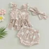 Kleidungssets Baby, Kleinkind Neugeborenes Baby Mädchen Kleidungssets Sommer Blumendruck Tops Shorts Kleidung