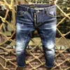 DSQ Phantom Turtle Jeans masculino Jeans Jeans Skinny Ripped Guy Caso Causal Hole Denim Moda Fit Jeans Me281N