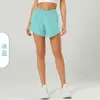 Lulu High-Rise Lined Shor 4 "Lightweight Sweatkingビルトインライナー追加カバーランニングショーツサイドジッパーポケット用