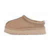 2023 Tasman Tazz Slippers Laarzen Kastanjebont Slippers Schapenvacht Shearling Muiltjes Dames Heren Ultra Mini Platform Laars Slip-on Schoenen Suede Comfort Herfst Winter Booist 35-42