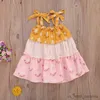 Vestidos de niña 0-5 años de niña Summer Lindo vestido sin mangas Floral Pachworl Algodón Soft Fashion Vestido recto R230816