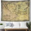 Tapestries Artwork Wall Hanging Middle Earth Map 50x60 Inches Tapestries Mattress Curtain Home Decor Print Decoration Mural