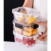 Opslagflessen verzegelde voedselcontainer doos voor fruit transparante keukencontainers lunchpot