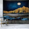 Tapestries Nordic Mountains Sunrise Metal Painting Tapestry Wall Decoration Hippie Home Decoration Room Decoration Wall Decoration R230815