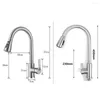 Keukenkranen Moderne Chrome Sprayer Brass Mono Mixer Tap kraan Sink Taps Trek een enkele hendel uit