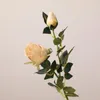 Flores decorativas 1pc 66cm Rose Artificial Flower Home Wedding Fake Bordro-Bordro-Bordro-Border Pintura a Óleo Europeia Roses Multi-Head Decoração