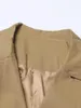 Women's Trench Coats Mid-length Windbreaker 2023 Lapel Long-sleeved Ruffled Stitching Slim-fit Jacket Women