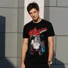 Męskie koszule Alexplein Tshirt Men Cartoon Bear Crystal dhinestones Cotton Man Clothing Fashion 2023 Summer Shortsleeve O Neck Streetwear