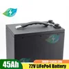 LifePo4 72V 45Ah NIET 60AH 80AH Lithium -batterij met BMS 24s voor Ebike Motorcycle Boat Golf Cart Solar+ Charger