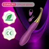 Vibradores Brinquedos de sexo do vibrador de vibradores com 2 cabeças de silicone vibradores de esgueiramento feminino Clitud