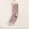 Donne calze da 1 coppia zebra leopardo Houndstooth Flower Kawaii Cute Harajuku Female Cotton Sock Hosiery Streetwear Casual Knit Casual Knit