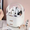 1pc Cosmetic Storage Box, Portable Large Capacity Lipstick Mask Skin Care Products Household Desktop Finishing Rack, Dustproof Makeup Organizer