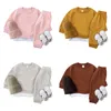 Kläder sätter 2023 barnkläder baby flicka pojke outkläder barn kläder sport tröja småbarn 2 st koreanska loungewear pullovers kostymer 230815