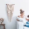 Tapestries Noordse macrame muur hangende tapijtbeer beige handgemaakt 40x100cm lange kwaden tapijt tapijt woonkamer slaapkamer decor minimalistisch cadeau 230816