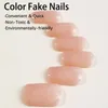 False Nails Solid Nude Color Nail For Girls Sweet & Charming Reusable Fake Women And Girl Salon
