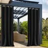 Curtain 310cm Height Waterproof 80% Backout Outdoor Curtains for Patio Thermal Insulated Gazebo Curtains Keep Warm for Patio/Front Porch R230815