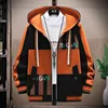 Herrenjacken Fashion Spring Autumn Hooded Casual Outwear Patchwork Baumwollmäntel Street Tops Kleidung plus Größe M4xl Windbreaker 230815