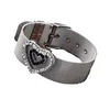 Bangle 2023 Acessórios simples de aço inoxidável Diamante Heart Bracelet Watch Chain 230816