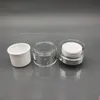 15 30 50G White Acrylic Airless Pump Container 05 1 17 Oz Round Vacuum Pump Refillable Jar Cosmetic Eye Cream Lotion Packing Pump Bot Cxll
