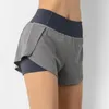 Running Shorts Women's Sport High-Pistist Joga krótkocięty dwa w jednym kieszonkowym siłowni krótka nocna fitness odzież sportowa odblaskowa