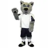 Wolf Mascot Costume Cartoon Character Outfit Suit Halloween Party Outdoor Carnival Festival Fancy Dress for Men Women