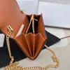 Designer-Handtasche mit Kette, hochwertige Umhängetasche, Designer-Damen-Geldbörse, Leder, kurze Geldbörse, Kartenhalter, Geldbörsen, klassische Tasche, 5A, echtes Leder, Reißverschluss-Geldbörse