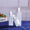 20 30 40 50 60 80 100 ml okrągłe szklane szklane puste szklane perfumy lub butelka w kolorze z drobną mgłą srebrną rozpylacz Wghqg