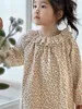 Abiti da ragazza Abito per bambini 2023 Design del marchio Nuovo Autumn Girl Cute Abito a maniche lunghe con stampa ciliegia R230816